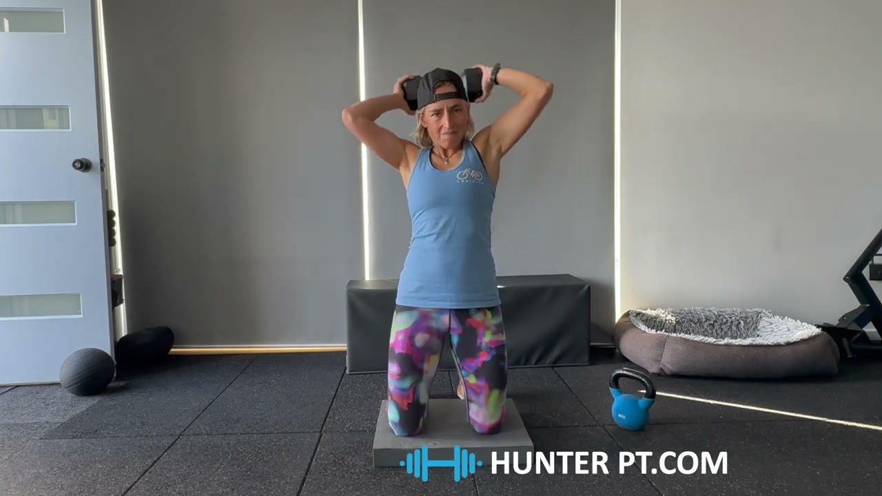 Tall Kneeling halo using Dumbbell