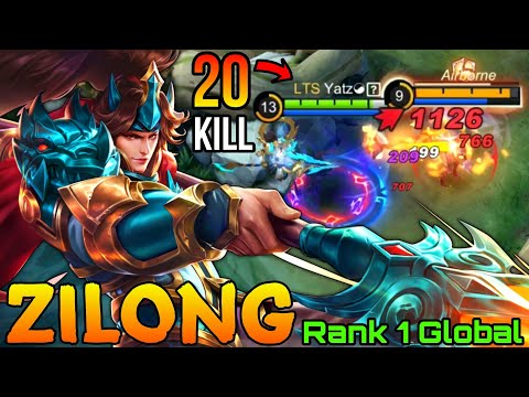20 Kills Zilong Monster HyperCarry! - Top 1 Global Zilong by Yatz☯️ - Mobile Legends