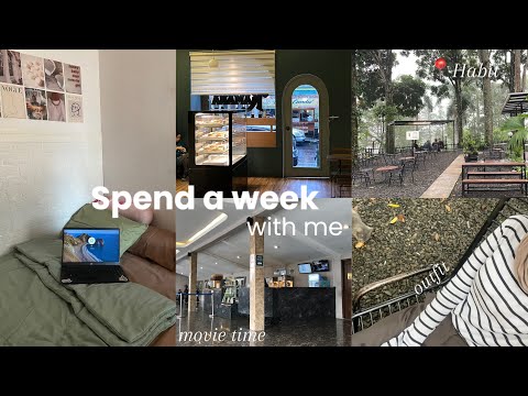Spend a week with me: movie time | hang out | cozy cafe |grwm | recap vlog 🎬☁️🌿☕️