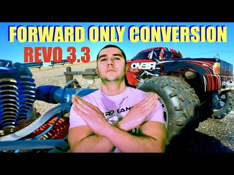Traxxas REVO 3.3 With Forward Only Conversion - Hitting the Track with a 2 SPEED BABY!