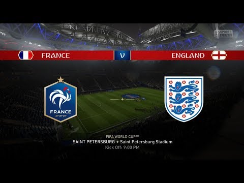 FIFA 18 WORLD CUP FRANCE VS ENGLAND SEMI FINAL XBOX ONE GAMEPLAY