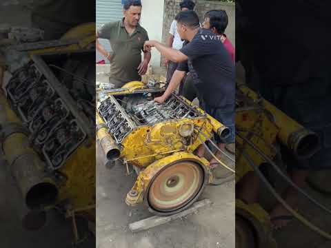 view this Deutz Diesel engine 413 F8L v8 after 1 hours running engine smoke