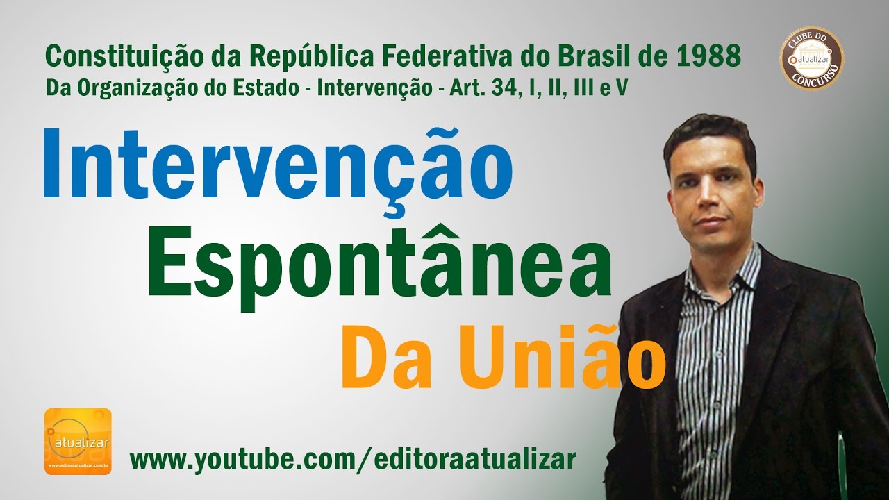 CF/88 - Art. 34, I, II, III e V (Intervenção Espontânea)