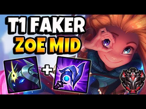 T1 Faker ZOE MID vs QIYANA - Patch 11.3 Ranked Korea ✅