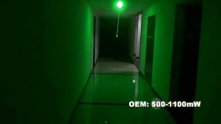 Puntatore laser verde 500mW regolabile