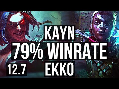 KAYN vs EKKO (JNG) | 79% winrate, 13/1/5, Legendary, Rank 9 Kayn | BR Challenger | 12.7