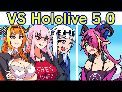 Friday Night Funkin' VS Hololive Funkin FULL WEEK 1-5 + Cutscenes (FNF Mod/Hard) (Takamori Update)