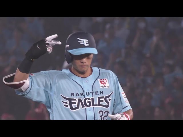 【5回裏】スタメン起用に応えた!! イーグルス・中島大輔 ライトへのタイムリー2ベースで1点を返す!!  2024年7月27日 東北楽天ゴールデンイーグルス 対 千葉ロッテマリーンズ