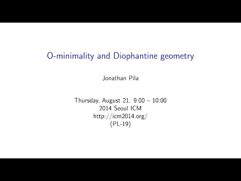 ICM2014 VideoSeries PL19 :  Jonathan Pila Aug21Thu