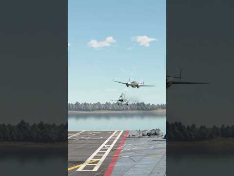 Carrier Landing Disaster! Plane Slides Off Deck!