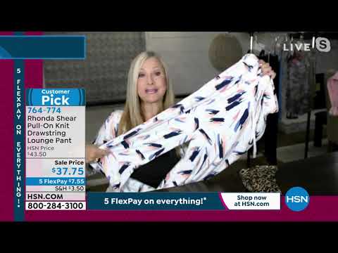 Rhonda Shear PullOn Knit Drawstring Lounge Pant