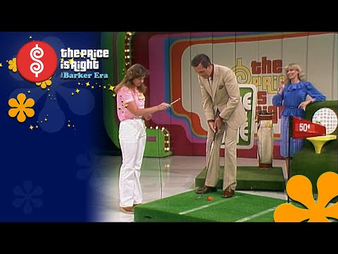 Bob Barker Makes the PERFECT PRACTICE PUTT During Hole In One - The Price Is Right 1982