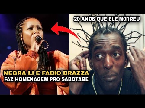 NEGRA LI E FABIO BRAZZA CANTA EM HOMENAGEM AOS 20 ANOS DA M0RTE DO SABOTAGE