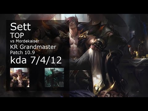Sett Top vs Mordekaiser - KR Grandmaster 7/4/12 Patch 10.9 Gameplay // [롤] 세트 vs 모데카이저 탑