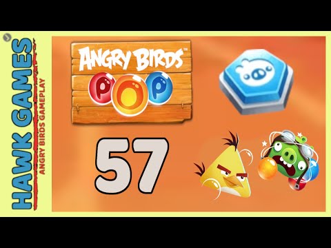 Angry Birds Stella POP Bubble Shooter Level 57 - Walkthrough, No Boosters