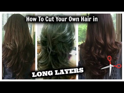 How I Cut My Hair in Layers ... at HOME!! │ Long Layered Hair Cut DIY Video