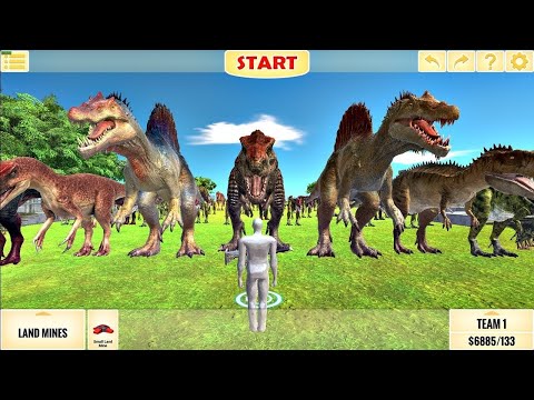 FPS Avatar VS 150 Carnivore Dinosaurs . Animal Revolt Battle Simulator