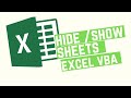 Hide/Show Sheets in Excel VBA Macro | Activate Sheets