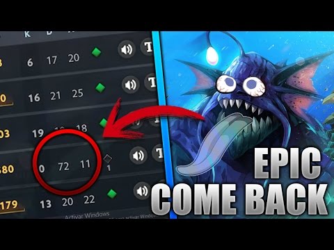 EPIC COMEBACK - feeder in team 0-72-11 [Slardar] Dota2
