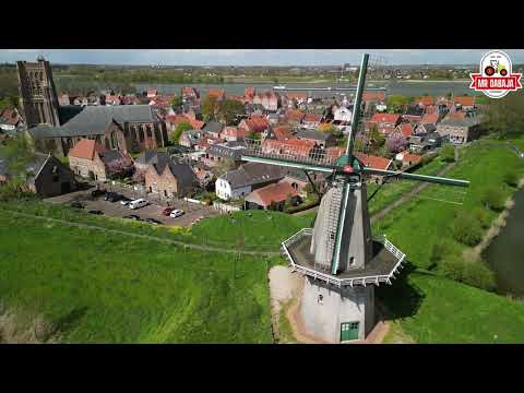 4k drone footage woudrichem noordbrabant The Netherlands