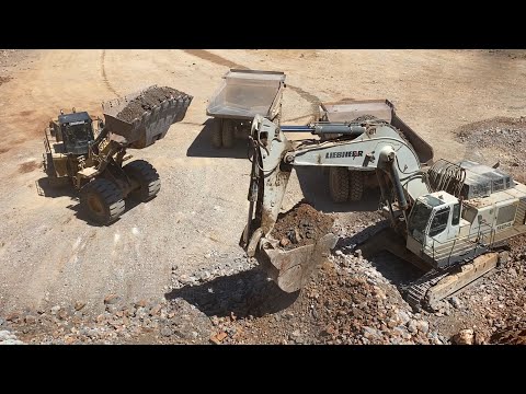 Liebherr 984 Excavator And Caterpillar 992G Loading Cat Dumpers - Sotiriadis/Labrianidis Mining