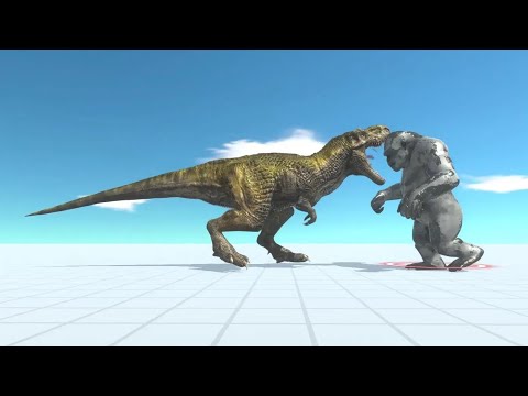 Fight#002 "T-REX vs GORO THE GIANT" - Animal Revolt Battle Simulator!