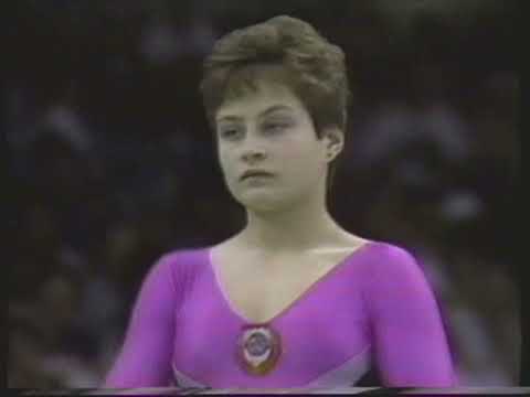 Elena Shoushounova (URS) - Olympics 1988 - Balance Beam Final