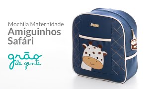 MOCHILA  MATERNIDADE AMIGUINHOS SAFÁRI | GRÃO DE GENTE