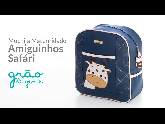 MOCHILA  MATERNIDADE AMIGUINHOS SAFÁRI | GRÃO DE GENTE