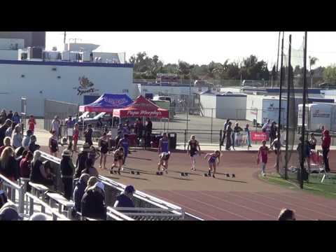 VarG  100m vs Huntington Beach 3-23-17 - Los Alamitos Girls
