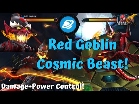 Red Goblin Cosmic Beast! Damage+Power Control! Spider Crusher! - Marvel Contest of Champions