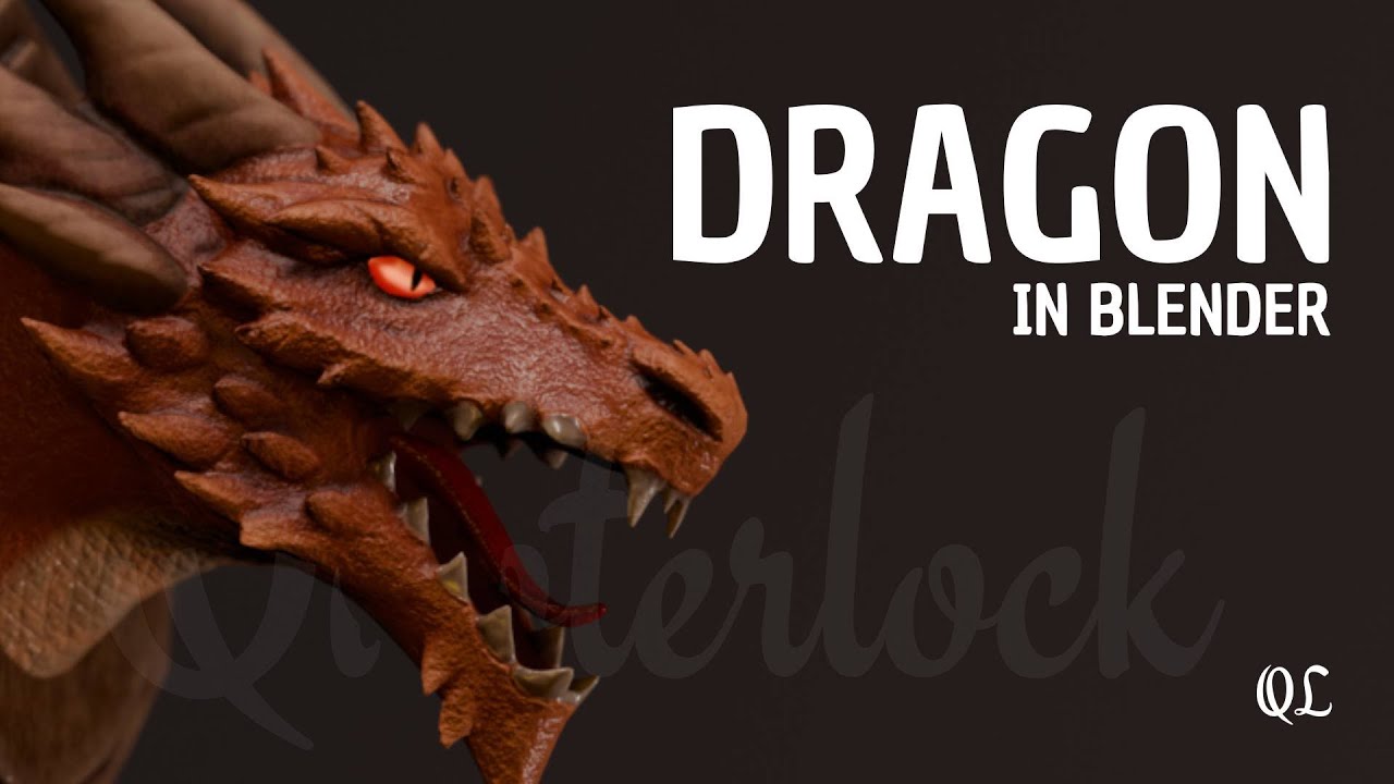 Modelling Dragon head in Blender 4.0