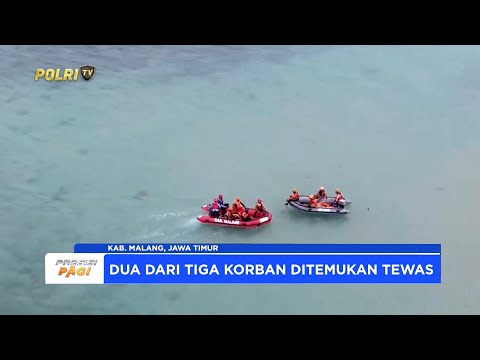 POLRES MALANG DAN TIM SAR GABUNGAN MELAKUKAN PENCARIAN KORBAN TENGGELAM DI PANTAI BALEKAMBANG