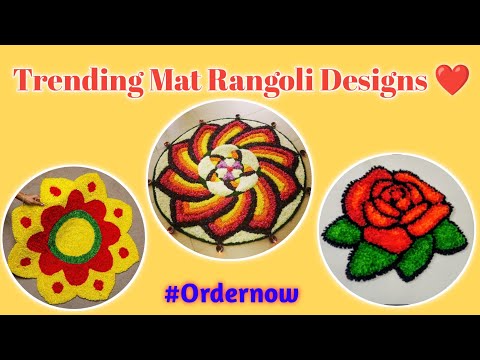 Designer And Trending Mat Rangoli Designs❤️||For Order Contact||All India Shipping Available #order