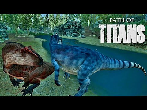 Allosaurus - Caçando Suchomimus - Australovenator incidente | Path of titans |🦖