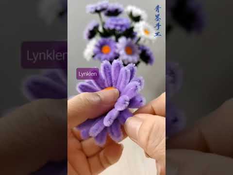 faça Gerbera com limpadores de cachimbo