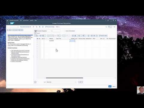 SAP - Create a Purchase Requisition (ME51N)