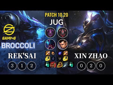 OZ BroCColi Rek'Sai vs Xin Zhao Jungle - KR Patch 10.20