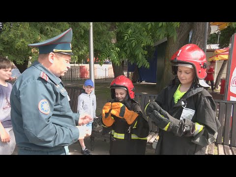 Профилактическую акцию для школьников провели в Центральном парке Гомеля видео
