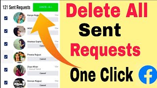 How To Cancel All Sent Request on Facebook In One Click | Delete All Sent Friend Request Facebook