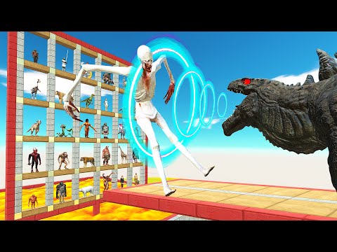 ZILLA BLOWS TARGET INTO LAVA POOL - Animal Revolt Battle Simulator