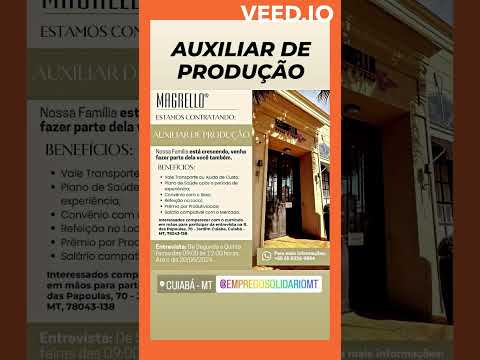 'Vagas Gratuitas de Emprego em Cuiabá e Várzea Grande' - Magrello Doceria (Abril/Maio - 2024)