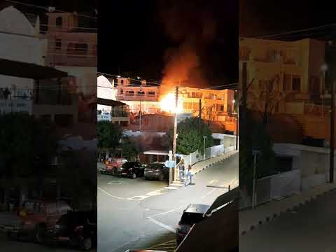 'Пасхальный костёр и сожжение Иуды у церкви | Великое Воскресение на Кипре'