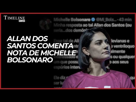 Allan dos Santos comments on Michelle Bolsonaro's statement against him.