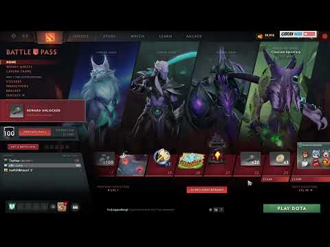 Activating & Claiming All Rewards Level 1 - 100 Battle Pass 2022 | Dota 2