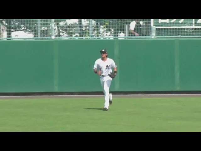 【ファーム】マリーンズ・山本大斗 レフト後方の打球をナイスキャッチ!!  2024年7月3日 千葉ロッテマリーンズ 対 読売ジャイアンツ