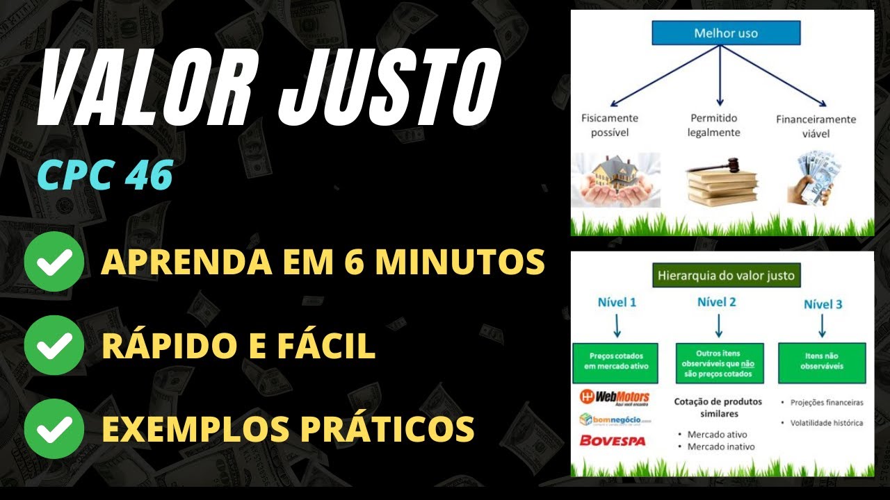 Valor justo - CPC 46 - conceito e detalhes mencionados no CPC