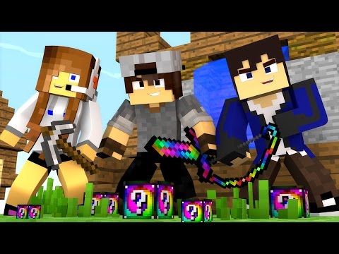 Minecraft: CORRIDA PVP - LUCKY BLOCK SPIRAL!