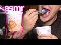 ASMR Sea Salt Caramel Halo Top Ice Cream Whisper Taste Test Mouth Sounds 먹방 Nomnomsammieboy