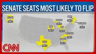 CNN's on-screen ranking of all 9 competitive Senate races by likelihood of flipping